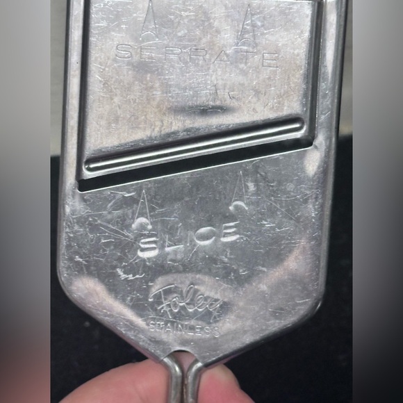 Vintage Foley Hand Held Slicer Serrater Stainless Steel Vegetables Chopper - Picture 3 of 3